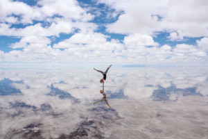 Rainy season in Salar de Uyuni, Bolivia