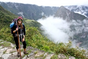 Completing the Inca Trail to Machu Picchu while backpacking through Peru.