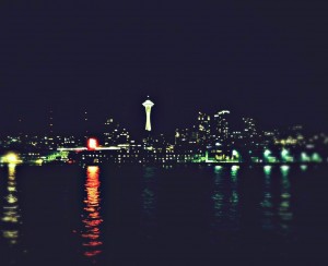 The Space Needle, and city skyline, Seattle, Washington