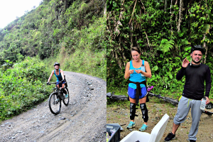 Snack break with Colombian Bike Junkies