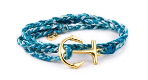 Gold Anchor Aqua Pura Vida Bracelets