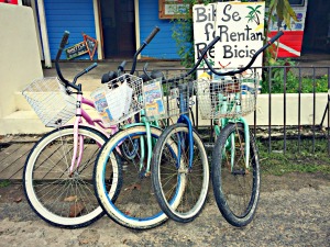 Bicycles for rent in Bocas del Toro, Panama