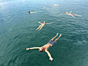 Floating in the Caribbean