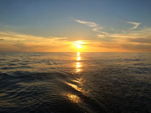 Sunset over the Caribbean