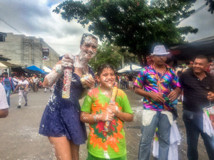 Colorful costumes at Carnival in Barranquilla, Colombia