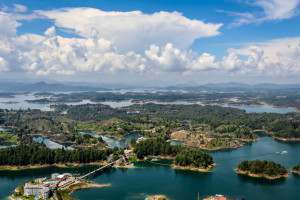 View from La Piedra del Peñol near Guatape, Colombia