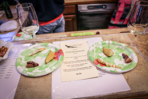 Wine and pear pairing at Eagle Creek Winery, Leavenworth, Washington