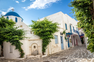 The town of Paroikia, Paros, Greece