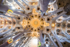 Ceiling of La Sagrada Familia, Barcelona