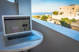 Blogging in Santorini, Greece