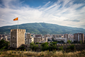 The view of Skopje from the top of Kale Fortress