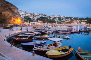 Harbor in Ulcinj, Montenegro