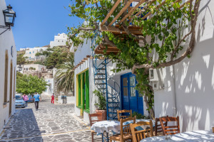 The village of Plaka, Milos, Greece