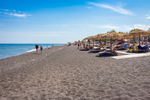 Perissa Beach, Santorini, Greece