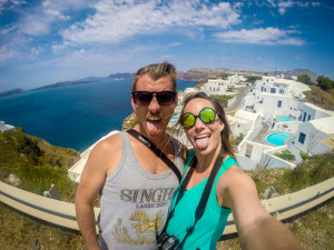 Caldera views in Santorini, Greece