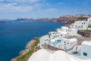 Caldera views in Santorini, Greece