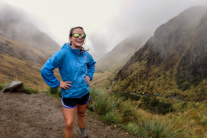 The summit of Dead Woman's Pass on the Inca Trail to Machu Picchu