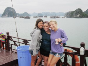 On a three-day party cruise in Ha Long Bay