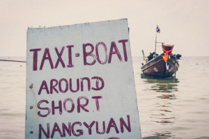 Taxi boat at Sairee Beach, Koh Tao, Thailand