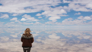 El Salar de Uyuni, the world's largest salt flat