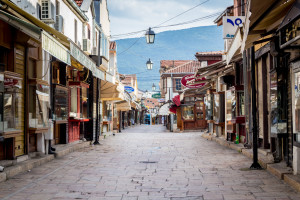 Skopje's Old Bazaar on a Sunday afternoon