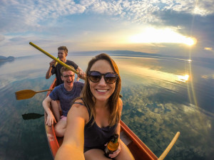 Canoeing on Lake Ohrid, Macedonia
