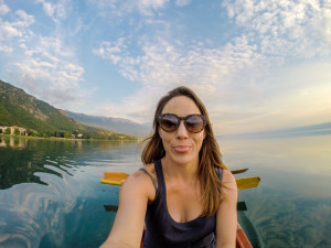 Canoeing on Lake Ohrid, Macedonia