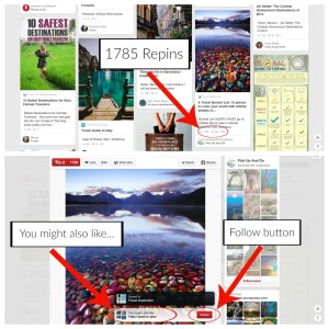 Pinning popular pins on Pinterest