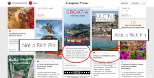 Using Article Rich Pins - Pinterest for Travel Bloggers