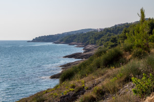 The coastal path to Long Beach, Ulcinj, Montenegro