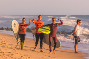 Learning to surf with UCPA Lacanau in France