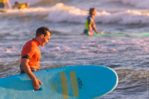 Learning to surf with UCPA Lacanau in France