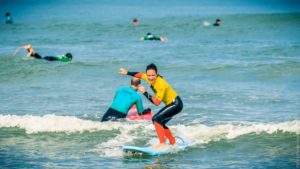 Learning to surf with UCPA Lacanau in France