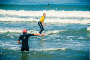 Learning to surf with UCPA Lacanau in France