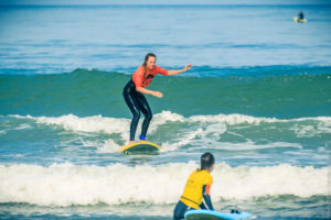 Learning to surf with UCPA Lacanau in France