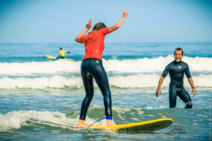 Learning to surf with UCPA Lacanau in France