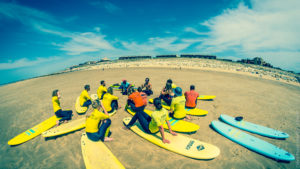 Learning to surf with UCPA Lacanau in France