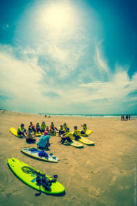 Learning to surf with UCPA Lacanau in France