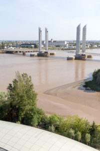 The view from the tasting room at La Cité du Vin in Bordeaux, France