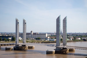 The view from the tasting room at La Cité du Vin in Bordeaux, France