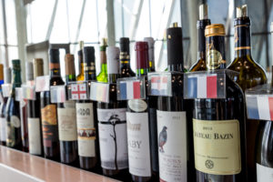 The tasting room at La Cité du Vin in Bordeaux, France