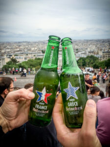 Enjoying the view from Sacre Cœur Basilica, Montmartre, Paris.