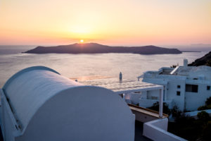 Sunset in Firostefani, Santorini, Greece