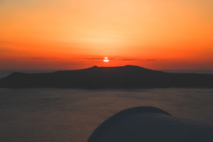 Sunset in Santorini, Greece