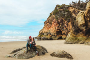 Hug Point near Cannon Beach Oregon