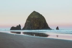 Sunrise at Haystack Rock, Cannon Beach, Oregon