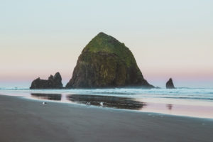 Sunrise at Haystack Rock, Cannon Beach, Oregon