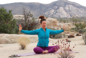 Morning yoga in Joshua Tree National Park with Motive Yoga Co.