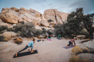 A yoga retreat in Joshua Tree National Park